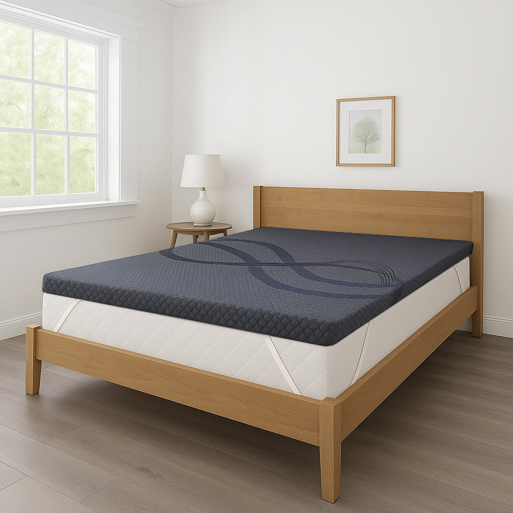 Gel Memory Foam Mattress Topper 2.0 (Washable Cover + Straps)