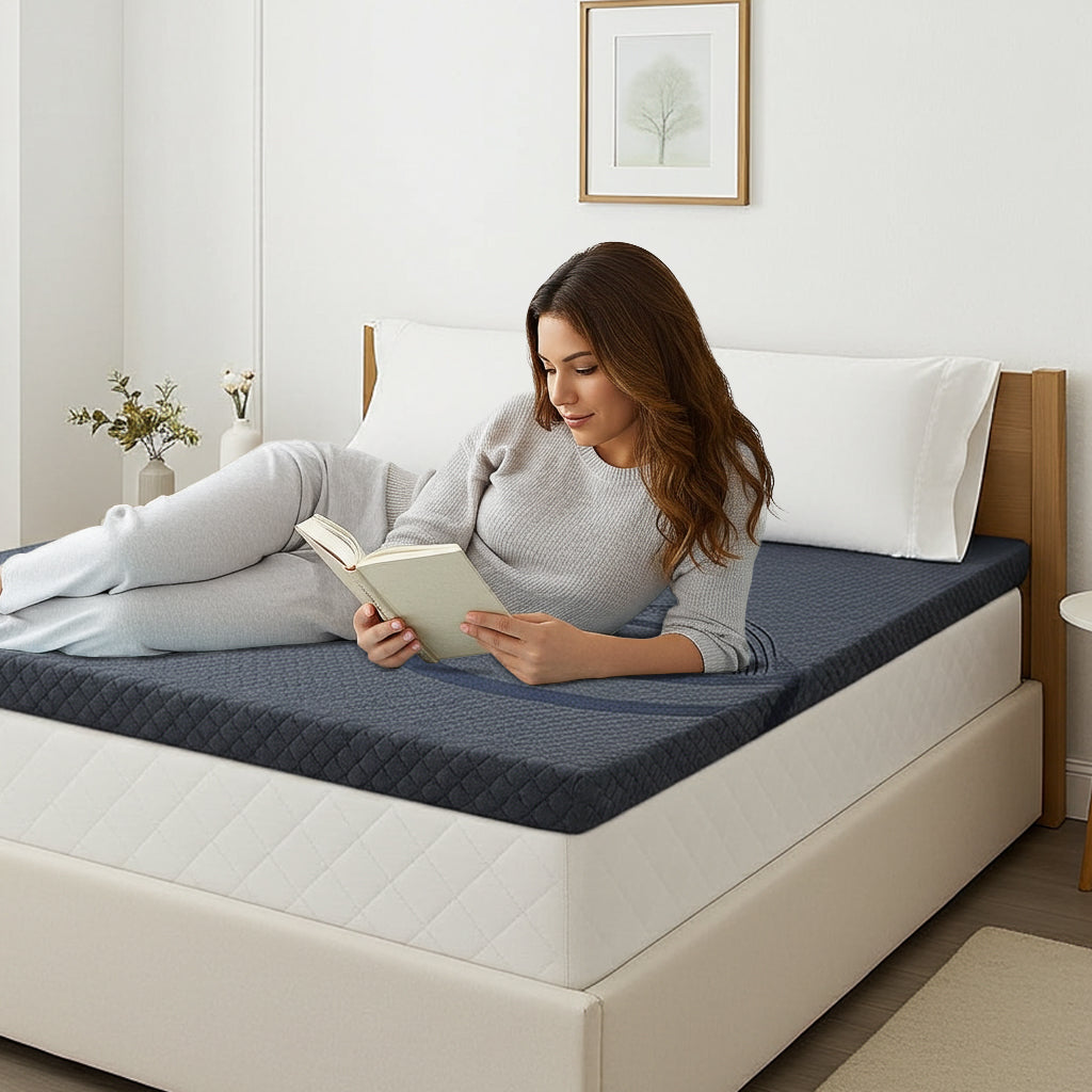Gel Memory Foam Mattress Topper 2.0 (Washable Cover + Straps) - Image 3